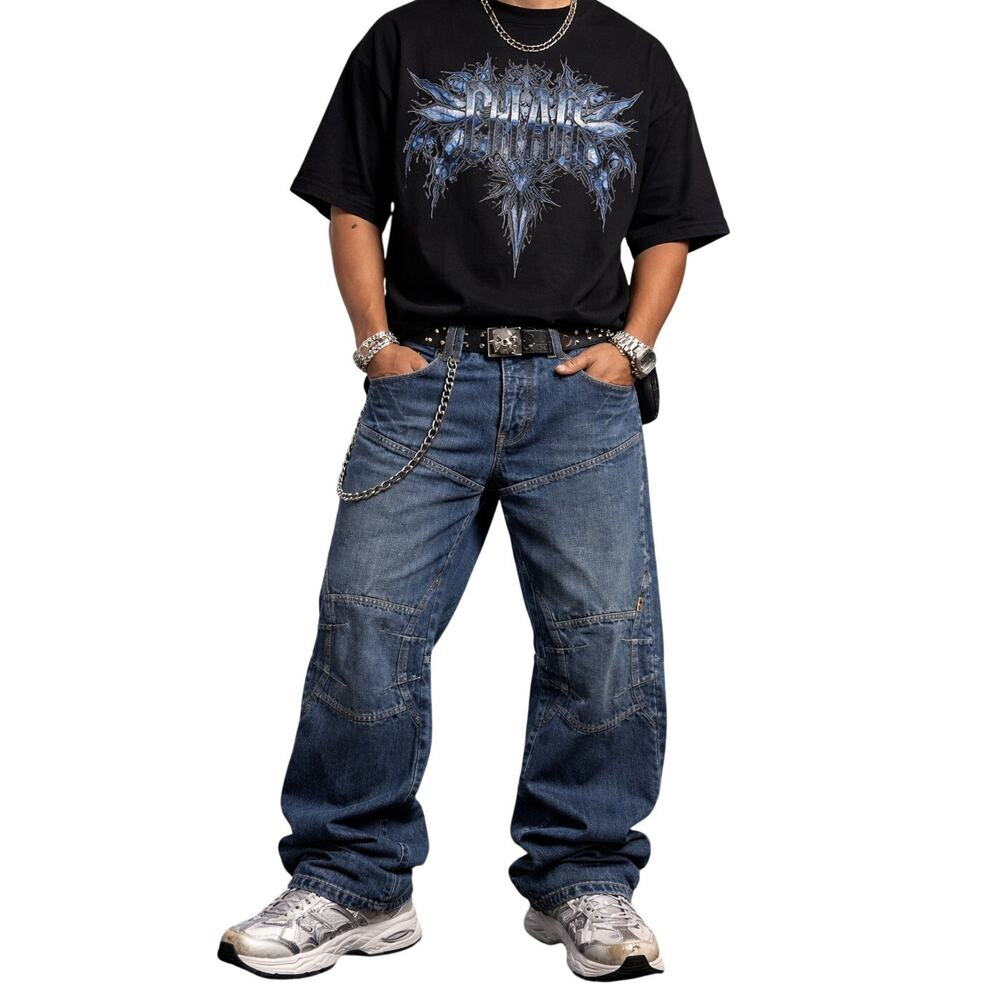 Vintage MOGUL Modul X Panelled Baggy Jeans Y2K Cyber Rave